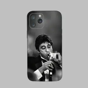 1pc S-Scarfaces Tony Montana Phone Case Silicone Soft For IPhone 17 Air 16 15 14 13 12 11 Plus Pro Max Plus