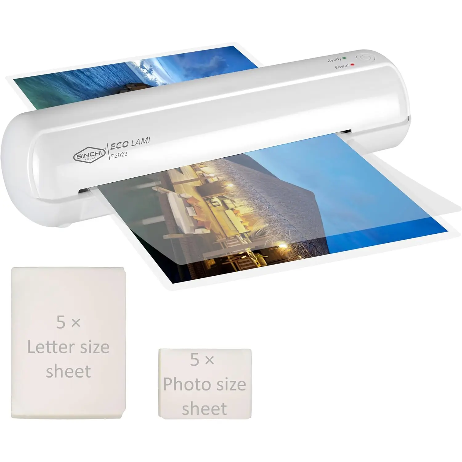 9-Inch Thermal Laminator, 3–5 Mil, 3-Min Warm-Up, Compact Lamination Machine with 10 Pouches, Jam Release Lever, Auto Shut-Off, One-for Home, Office, School