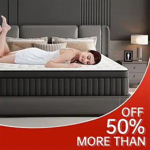 【200-day free trial period】twin/full/king/queen Sponge Spring  Mattress,Medium Firm,8/10/12/14 Inch,for All Sleepers & Body Alignment-Motion Isolation Mattress，Antibacterial and anti-mite，Breathable，Hugging Comfort Cooler，Durable，Anti-slip and anti-fall