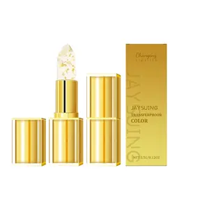 Jaysuing Gold Foil Color Changing Nourishing Lipstick, Gentle Nourishing Care Lip Skin Moisturizing Care Lip Balm