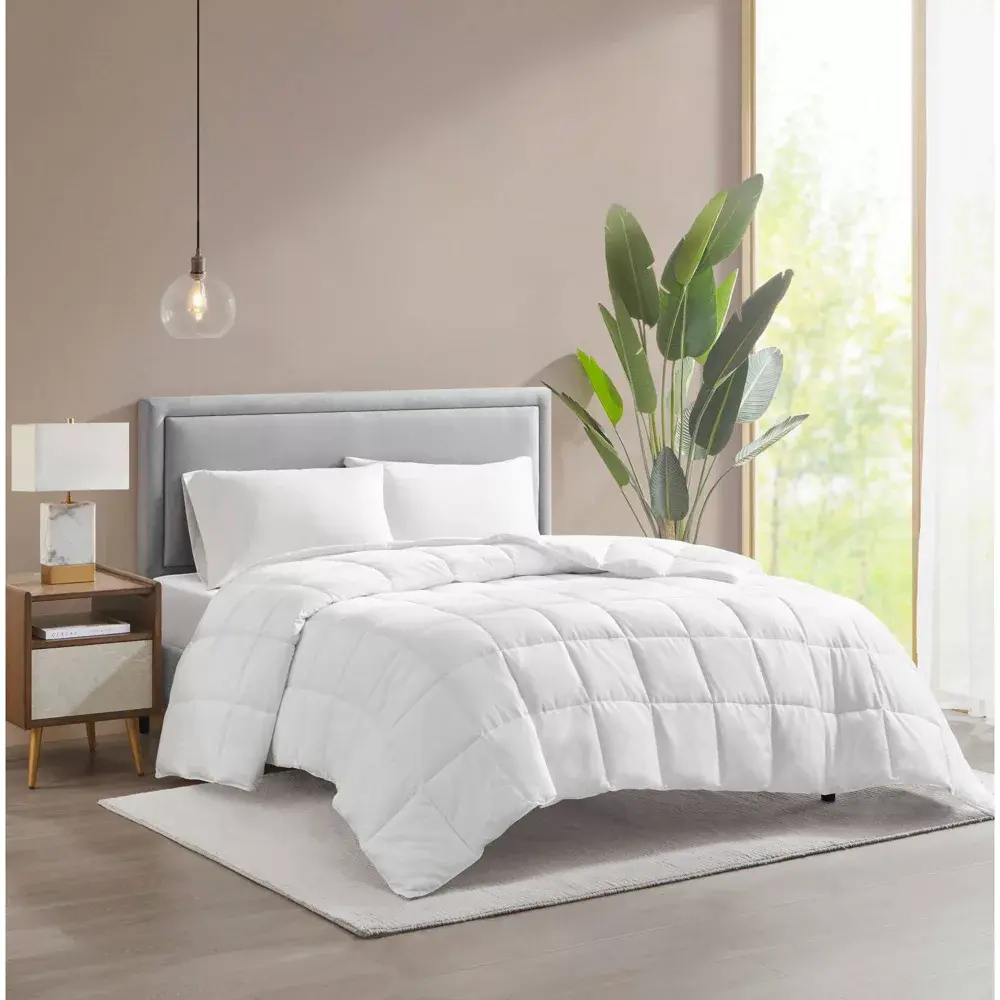 Cotton Sateen Down Alternative Comforter Level 2 Warmer 3M Thinsulate Warmer : Hypoallergenic 300 Thread Count TESTEX Certified