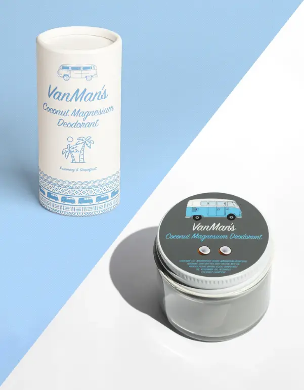 VanMan's Coconut Magnesium Deodorant - 2 oz - Choose Scent!!!