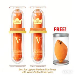 【VC】2pcs 5x Vitamin C Glow Tint Moisturizer   24H Hydration + Brightening + SPF Protection | ️ Anti-Aging + Lightweight Coverage，Clean beauty, multitasking moisturizer, SPF daily defense, vegan skincare, anti-aging cream Comfort Moisture