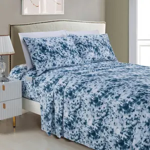 Mocassi 6-Piece Colorful Tie Dye Pattern Sheet Set - Soft as Hotel Premium Quality Bedding