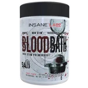 Insane Labz Blood Bath SAW Pre-Workout | Stim-Free Nitric Oxide Booster | Advanced Muscle Pump & Vascularity