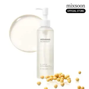 [mixsoon Official Shop] Bean Cleansing Oil - 6.59 fl.oz/195ml Lightweight Milky Makeup Remover, Cosmetic & Pomegranate-Infused Daily Deep Cleanser for Korean Glass Skin