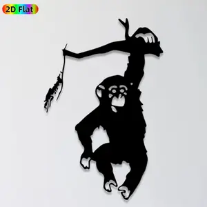 1pc Monkey Metal Wall Art, Playful Monkey Statue Mural, Ideal Gift for New Year, Easter, Wildlife Decor Enthusiasts, Weather-Resistant Metal Wall Decor Wall Sculptures, Perfect for Outdoor Garden Wall & Backyard Fence Monkey Enthusiasts