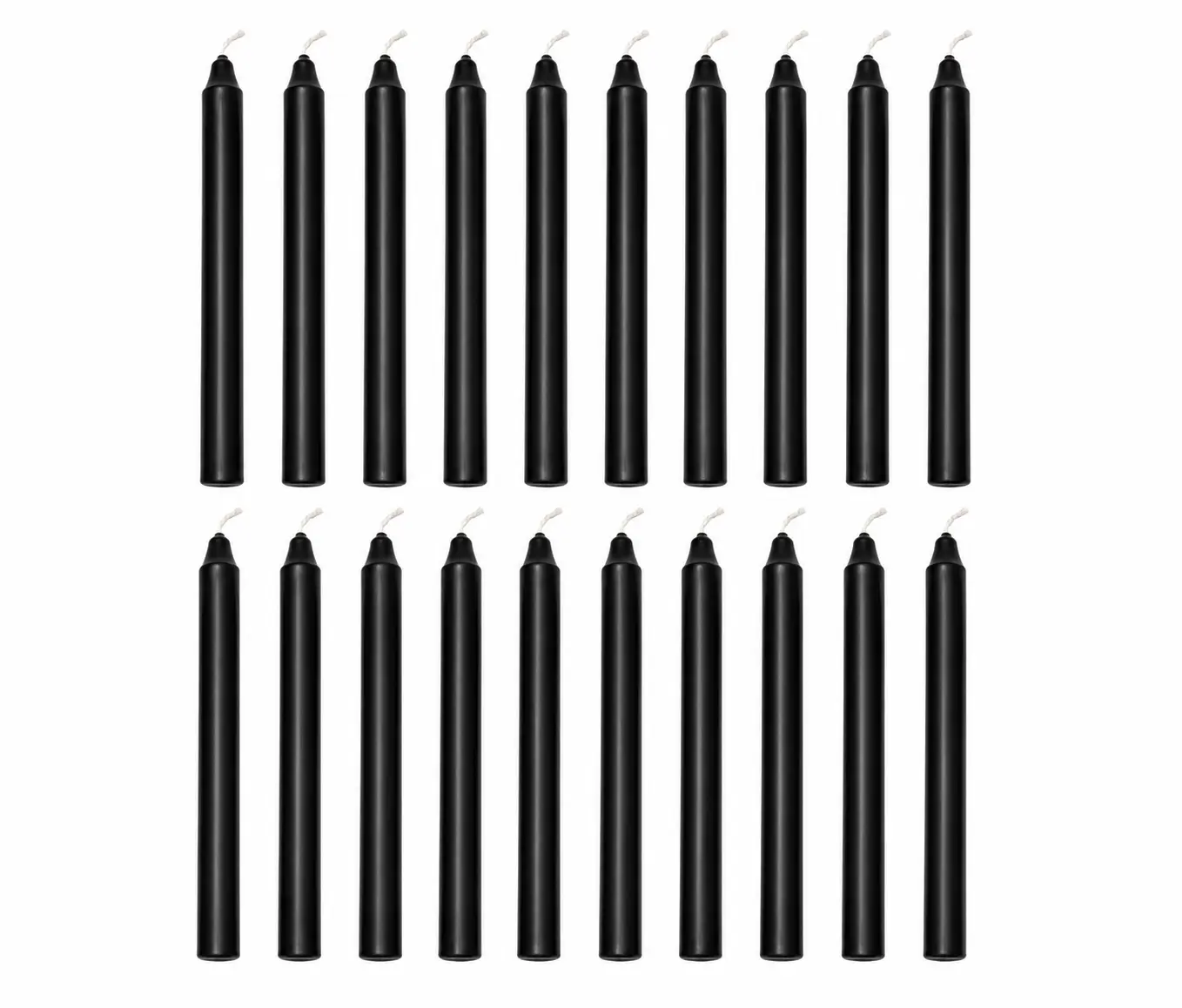 Mini Unscented Black Or Green Candles 20pk 5" | Chime Candles | Spell Candles