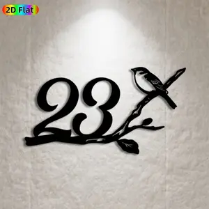 1pc Bird & Number 23 Metal Wall Art,Bird Perched on Branch with Number 23 Statue Mural, Ideal Gift for New Year, Christmas, Nature & Numerology Enthusiasts,  Wall Sculptures, Perfect for Living Room Wall & Garden Fence, Charming Home Decor Accent