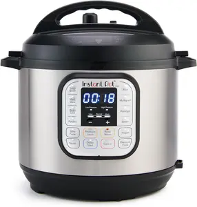 Duo 7-in-1 Electric Pressure Cooker, Slow Cooker, Rice, Steamer, Sauté, Yogurt Maker, Warmer & Sterilizer, Includes App With Over 800 Recipes, Stainless Steel, 6 Quart