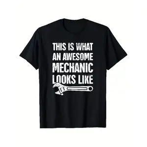 clothing merch flash sale Men's & Women's Mechanic T-Shirt 100% S-XXXL - Car Repair Shop Technician Apparel with & Wrench Design Casual Auto Mechanic Shirt for Mechanics Workshop Wear Durable Comfortable Classic Fit Same Style for Men and Women 2025 Summe