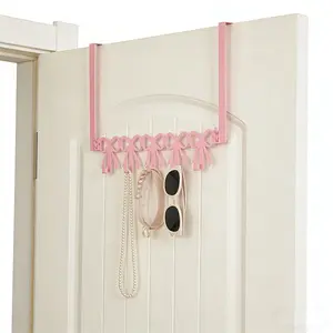 Bow Metal Organiser Hook, Door Hanging Design, Perfect for Girls' Room, Cabinet, Living Room, Bathroom, Bedroom, Space-Saving Multi-Functional Decorative Decor