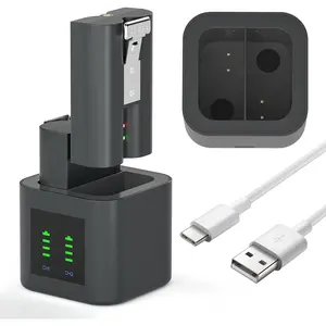 7200mAh 3.65V 2-Pack Replacement Battery for Ring Doorbell, Rechargeable Camera Batteries with Charging Station for Ring Video Doorbell 2/3/3 Plus/4, Spotlight Cam, Stick Up Cam and Peephole Cam