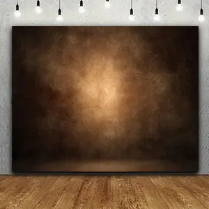 1pc 2D Flat Polyester Photography Backdrop | Durable Brown Gradient Design for Portraits & Events | Ideal for Single Parties, Graduations, Baptisms | Easy Setup, No Power Needed | Versatile St