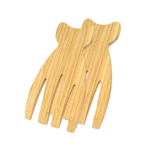 ANOTION Totally Bamboo Salad Hands — 2-Piece Set for Tossing and Serving Salads, Pasta, and More Kitchen Utensils