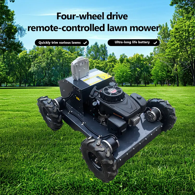 Heavy Duty Gasoline Lawn Mower with Powerful Engine for Efficient Mowing Weeding Land Reclamation Home & Agricultural Use