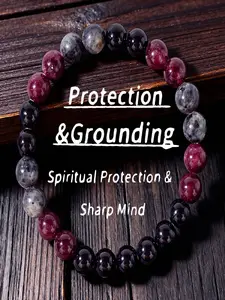 Luxurious Autumn Jewelry Garnet Bracelet, Father's Day Gift, Daily Wear, Natural Stone Protection, January Birthstone