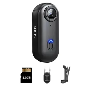 NUISK Mini Action Camera, 1080P, Beginner Friendly. 360° Rotatable & Magnetic Clip, 90mins Recording, Type-C Charging. Compact Size, Great Gift for Teens.summervibes Wearable Body Cam Lens