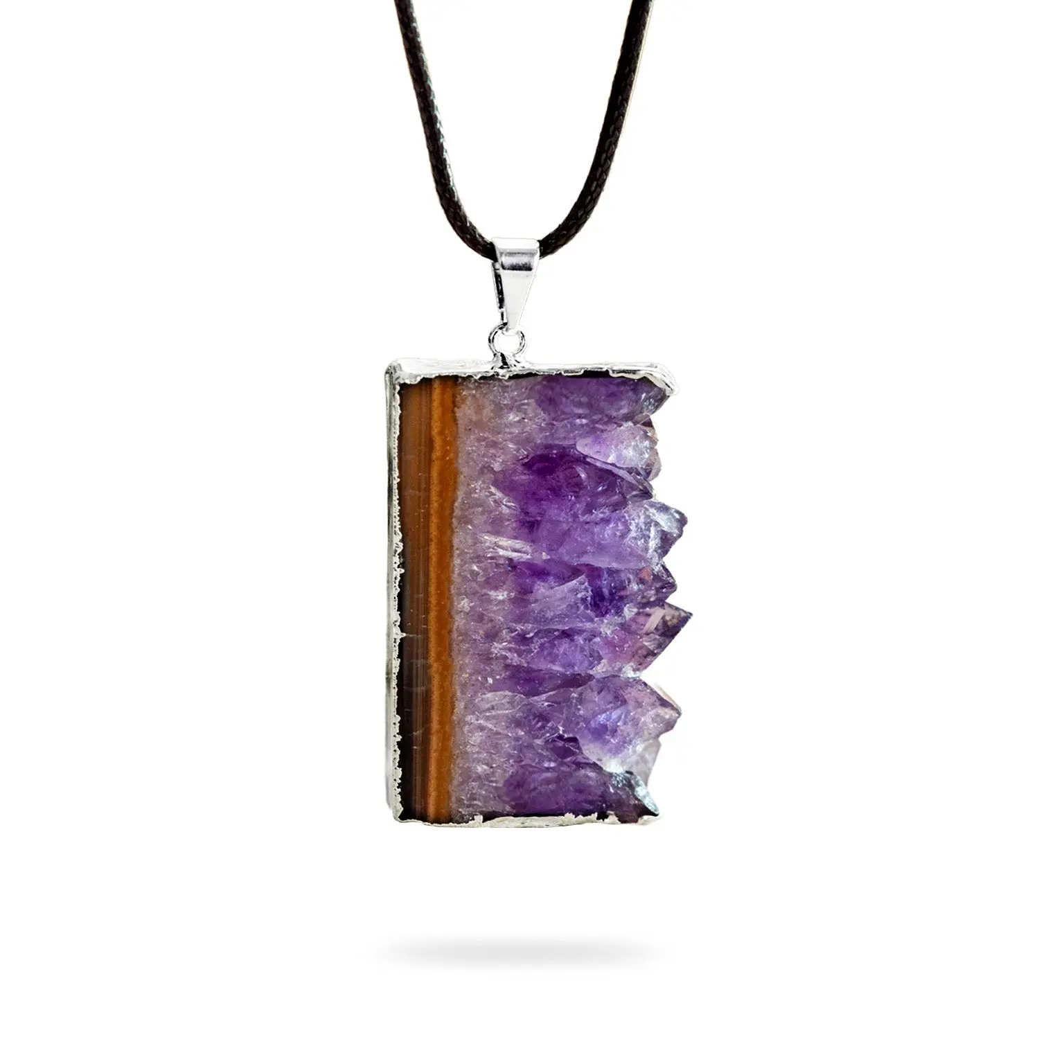 AYANA Amethyst Geode Necklace for Calm & Spiritual Clarity – Raw Crystal Pendant for Meditation, Intuition & Healing Energy, Ideal Gift for Her