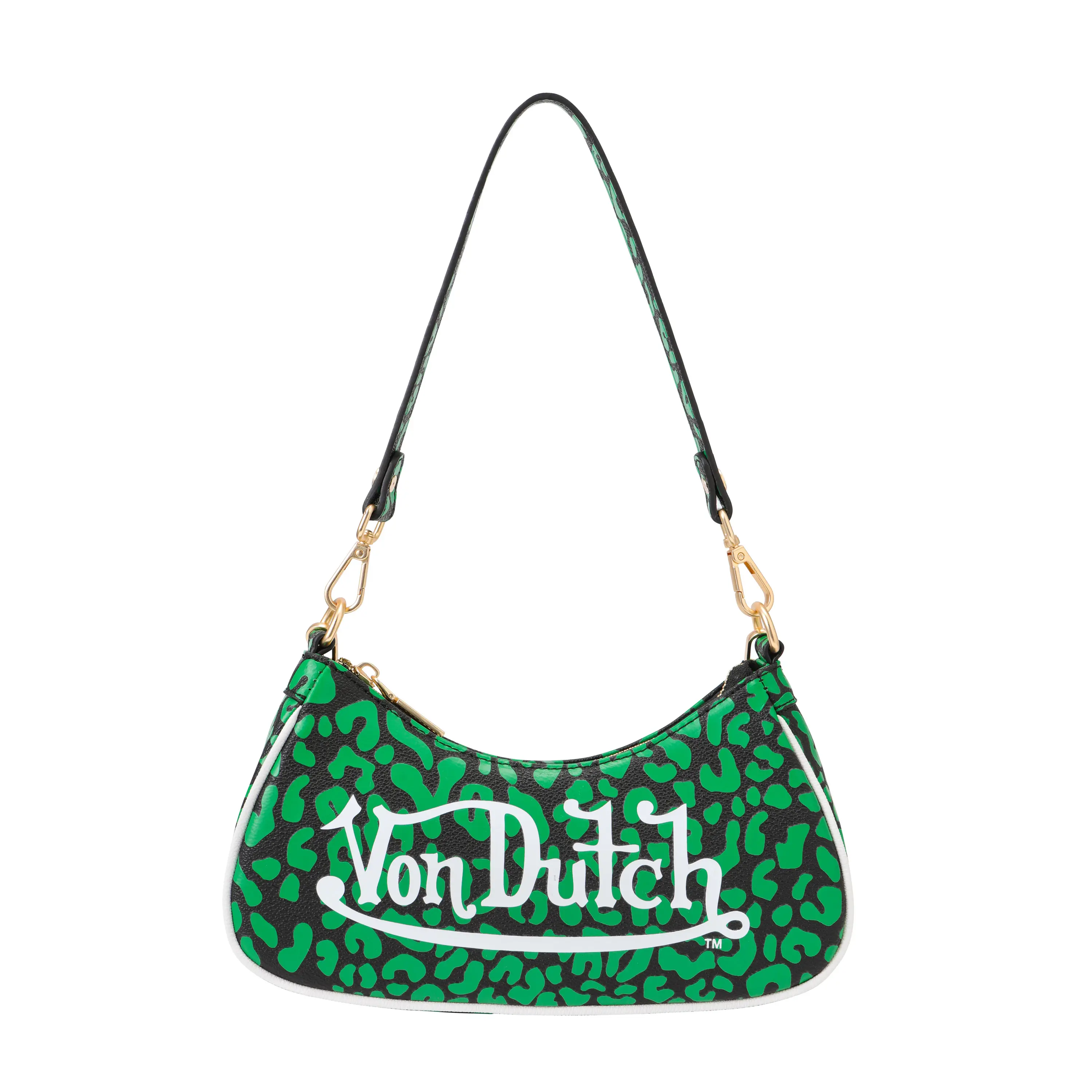 Lime Green Cheetah Shoulder Bag