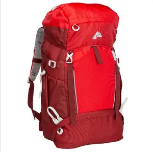 47 L Hydration Compatible, Hiking, Camping, Travel Backpack, Red, Unisex, New