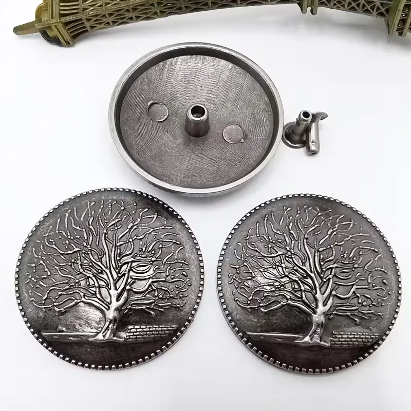 5 sets of leather crafts, rivets, DIY luggage accessories, 33MM rivet buckle belt, alloy life tree pattern, collision nail