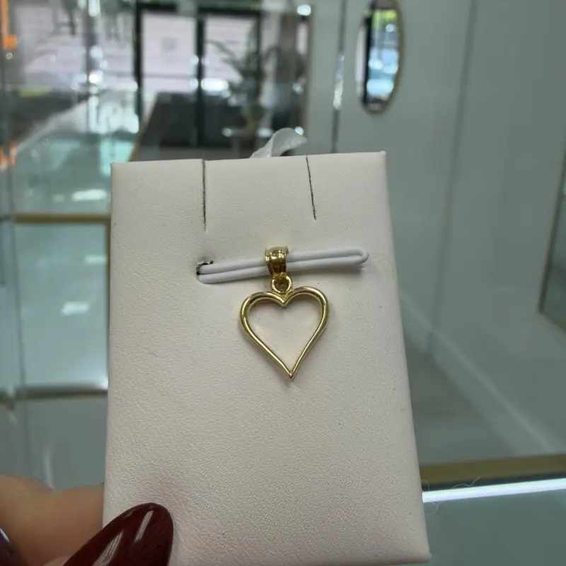 10k Gold Heart Charm, Dainty Pendant for Jewelry Making, Minimalist Accessory for Daily Wear