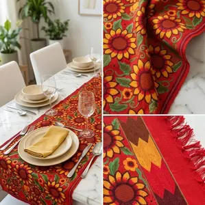 Sunflower Table  Runner - Handcrafted Woven