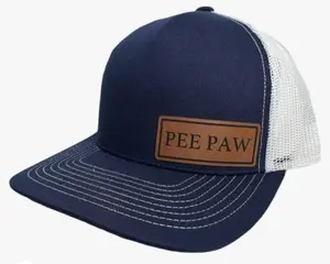 PEEPAW Snapback Baseball Cap with Leather Patch - Durable Casual Trucker Hat for Men