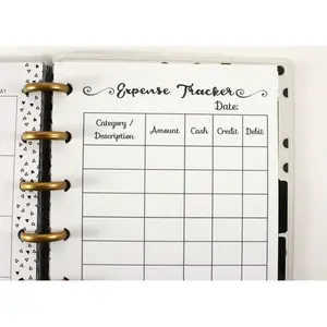 Expense Tracker Inserts for the Mini Happy Planner, Fits 7-Disc Notebook, Planner Accessories