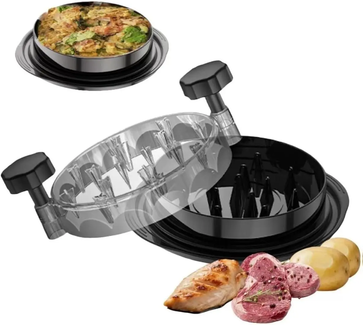 Food-Grade Plastic Chicken Shredder Kitchen Utensil - BPA-Free, Heat-Resistant, Dishwasher-Safe, Durable Meat Tenderizer & Potato Masher for Fast & Effortless Meat Shredding, Meal Prep, Fitness & Meal-Prep Lovers