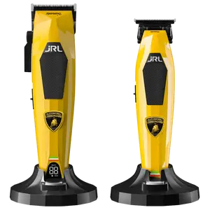 JRL x Lamborghini Diamante Yellow Combo Set (DI2025Y) – Clipper & Trimmer with LED, Dual-Speed & Reset-IQ Charging