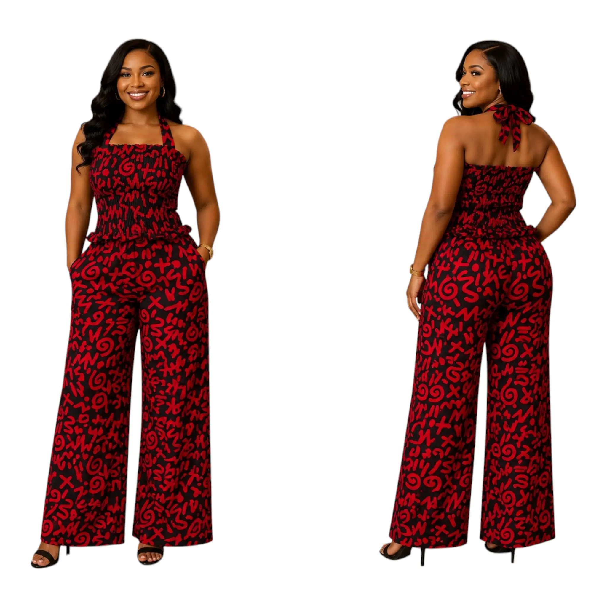 CRZ Ankara Halter Neck Top and Palazzo Trouser