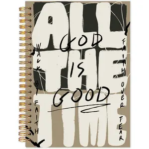 Christian Faith Spiral Notebook, God Is Always Good Bible Journal Notebook, Religious Writing Notebook, Bible Notebook, Women's Christian Gift for Men, 5.5x8.3 inches