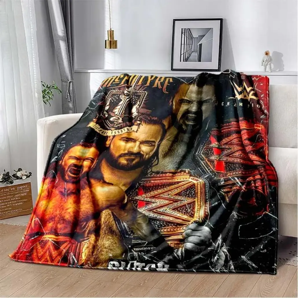 Wrestling Entertainment WWE Printed Comfortable Soft Blanket Sofa Bed Home Soft Blanket Warm Four Seasons Portable Gift Blanket Applies to Super soft  decorative sofa/sofa/bedroom