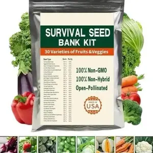 Massive 30K Heirloom Vegetable Seed Pack – 30 Garden Varieties for Survival Planning, Homestead Growing & Year-Round Planting