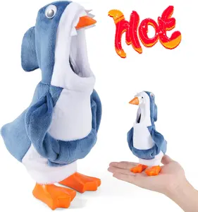 7-inch Desk Goose Outfits Mini Desktop Goose Clothes with Magnetic Duck Statue & Desk Key Holder Decorative Set for Whimsical Desk Decor