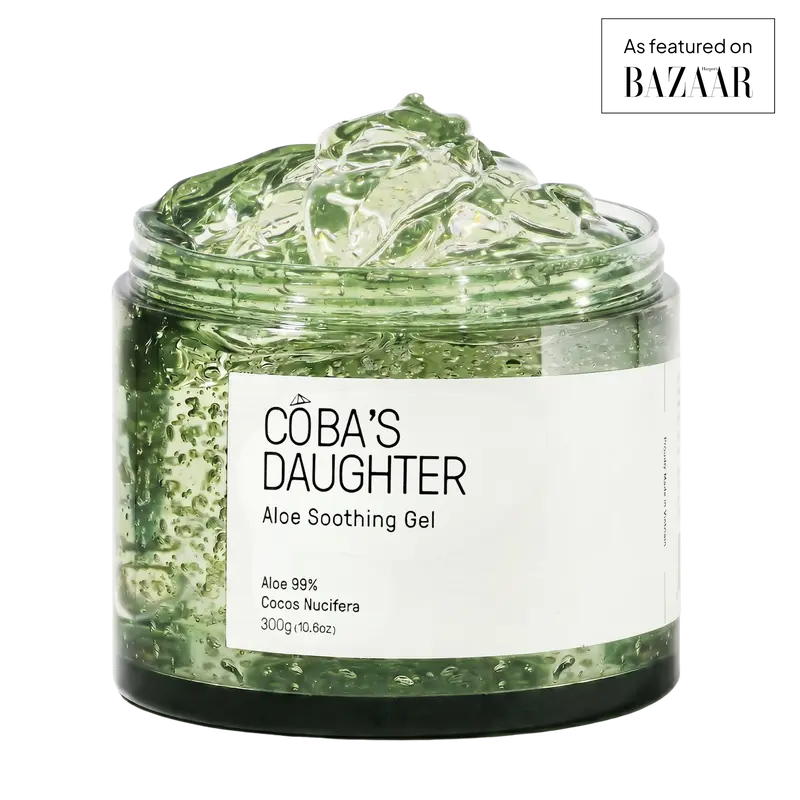 COBA'S DAUGHTER Aloe Soothing Gel 99% | Pure Aloe Vera & Coconut Scented Gel for Sunburn Relief, Hydration, and Irritation Relief | Organic Aloe Vera Gel for Face & Body | Hair Hydration & Cooling Lotion | Vegan Beauty, 10.6 Oz
