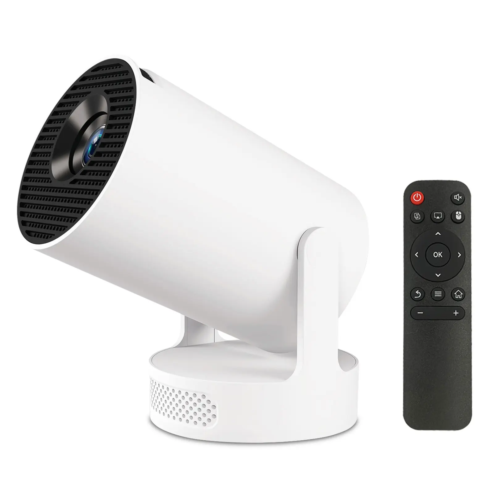 HY300Ultra Mini Projector WiFi Bluetooth ,Movie Projector Compatible with TV Stick Smartphone / USB, Portable HD Outdoor Indoor for Home Theater with Wall/Ceiling Projection summerwins