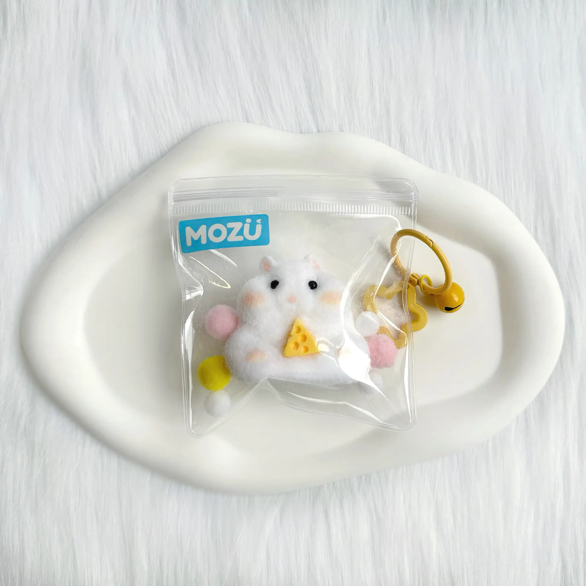 [Taba Squishy] Classic Texture Cute Hamster Sensory Soft Fidget Animal Toy, Silicone Stress Relief Fidgeting Toy, 61g - Ideal for Christmas, Party Gifts