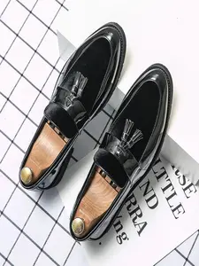 Men's Casual Fringe Loafers, Slip-On Business Formal Shoes, Anti-Slip Design Perfect for Wedding Party Spring Summer Fall, Black Shoes