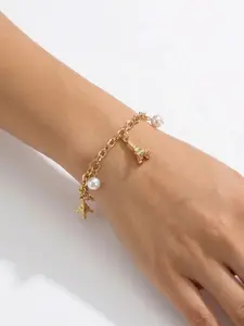 Vintage Paris Style Alloy Bracelet, Eiffel Tower Pendant Design, Elegant Versatile Jewelry for Women, Perfect Gift for Girlfriend