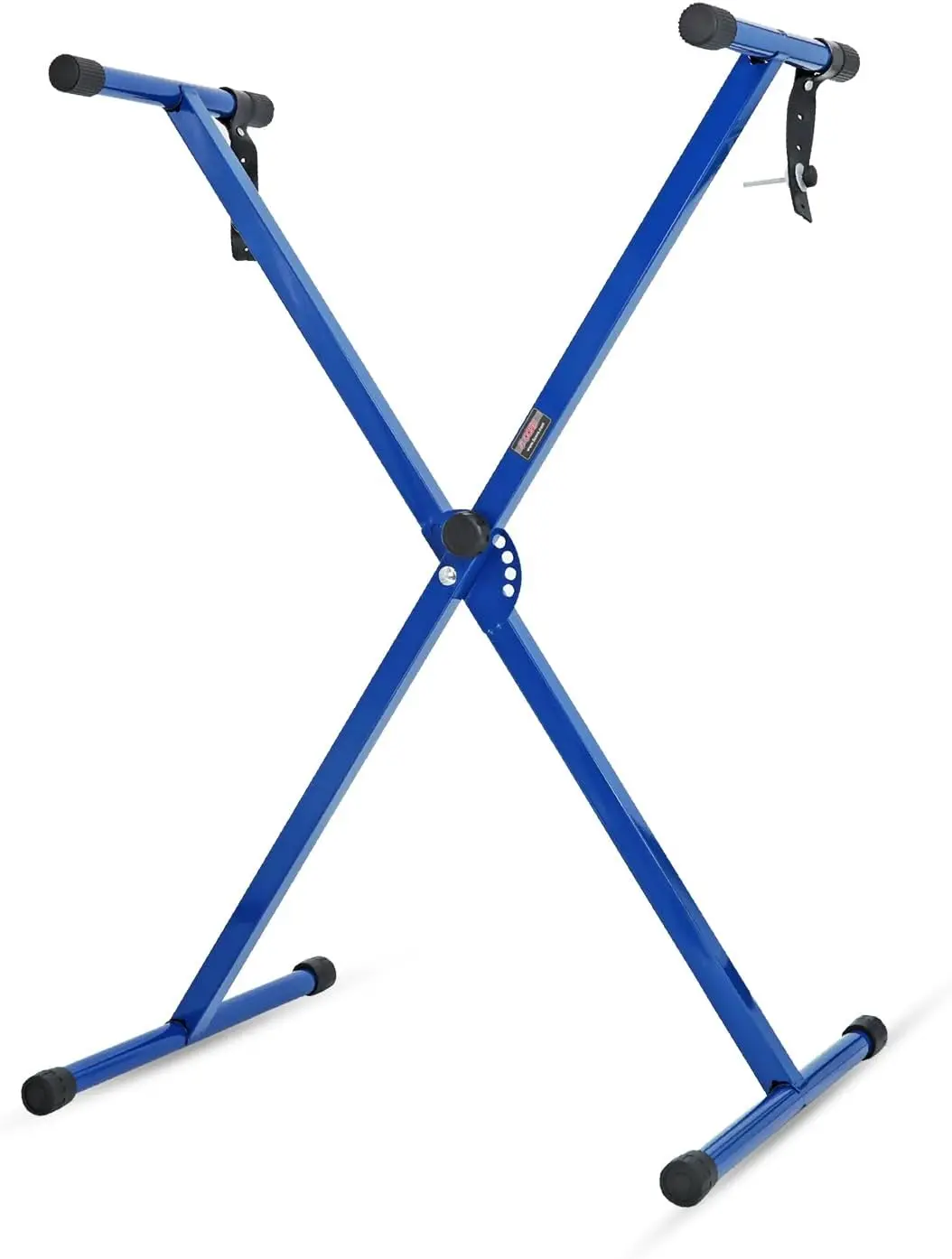 5 CORE Single X-Style Keyboard & Piano Stand, Keyboard Accessories for Digital Pianos, 38 Inches Height Adjustable, 110 Lbs Capacity, Portable Stable Metal Alloy, Easy Assembly with Hex Wrench for Travel/Storage, Blue - KS 1X BLU