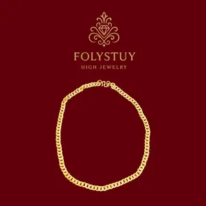 [9mm by 24inches Cuban Chain]【FOLYSTUY(YNY06)】Cuban Chain Hip Hop Necklace for Men & Women M Clasp Unisex Evening Chain & Link