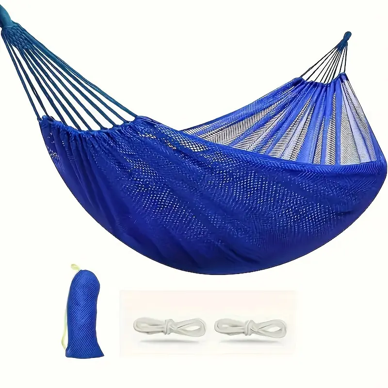 Double-layer nylon hammock, lightweight and durable, machine washable, ideal for outdoor camping and hiking, comfortable adult hammock, perfect gift for adventurers, Durable Portable Hammock, Camping Hammocks, Hammocks For Outside