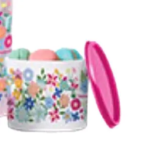 Flower Snack Container - Floral Design, Organizer & Tin, Ideal for Storage and Organization Canister