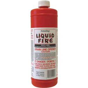 Amazing Products LF-Q-12 32 oz Liquid Fire Drain Line Opener - Pack of 12, Cleaner, Household