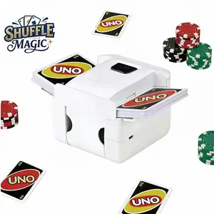 Card Shuffler 2 Deck, Rechargeable Automatic Card Shuffler with Dual Modes, Low Noise Portable Shuffler-Compatible with Poker, UNO, Bridge, Texas, Phase 10, Card Games for Family needoh