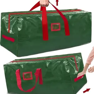 Christmas Tree Storage Bag for 6/8 Foot Unassembled Artificial Trees, Label Slot Design with Handle, Holiday Gift Packaging, Storage Carrying Bag //
