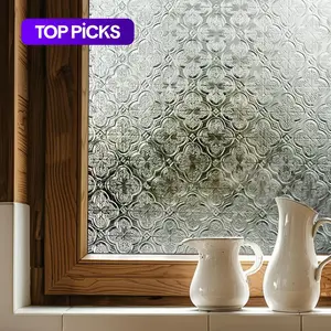 Malus Spectabilis Pattern Privacy Sticker, 1 Roll Static Cling Privacy Window Film, Sun Shade Film, Home Decor Sticker for Living Room Bedroom Room Decor, Window Privacy Films Interior Decoration Accessories, Window Decorations Supplies#GLOBAL PICKS